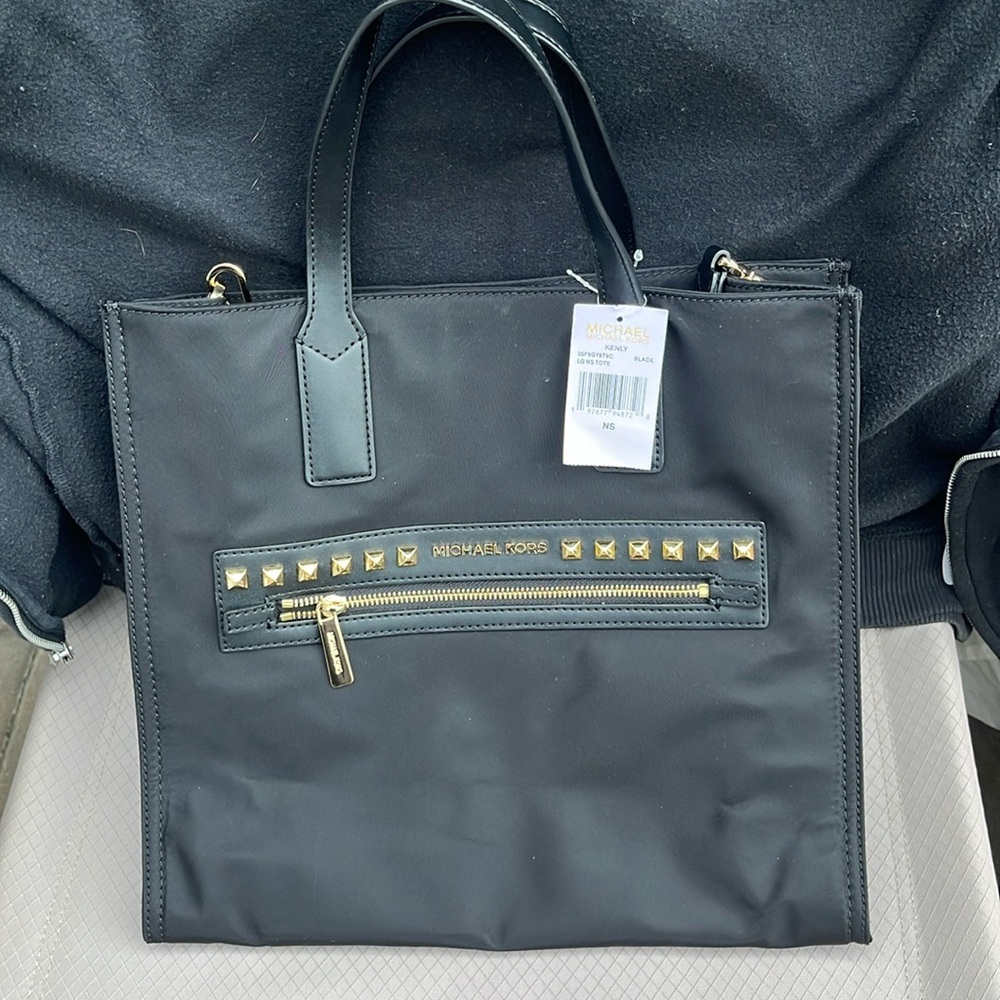 Michael Kors Black Nylon Studded Tote 🎉